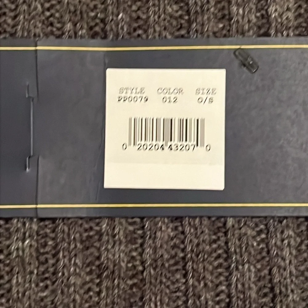 Brand New Polo Ralph Lauren 2-Piece Knit Beanie Hat & Scarf Set Gray Wool Pony